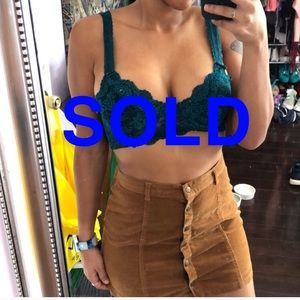 Blue Elastic Bralette